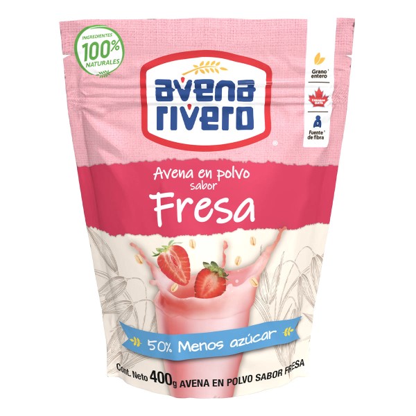 AVENA EN POLVO FRESA RIVERO 400 GR
